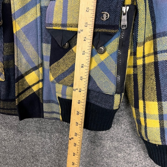 Y2K Diesel Plaid Wool Tartan Plaid Sherpa Jacket Collar and Zipper Pocket XXS - Picture 7 of 11